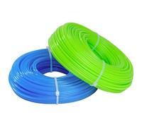 2 RollosHilo Desbrozadora, 100 m/2.4mm Hilo de Nailon para Desbrozadora, Hilos para Cortacésped y Desbrozadoras, Hilo en Nylon para Desbrozadoras Eléctricas(verde, azul, 50 m x 2 piezas)