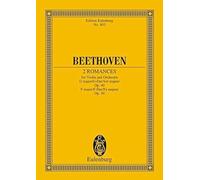 2 Romances Sol majeur et Fa majeur: op. 40 / op. 50. violin and orchestra. Partition d'étude.