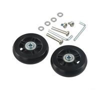 2 ruedas de equipaje completas con herramientas de instalación, ideales para patines y scooters, flexibles y de diseño (60 mm x 18 mm)