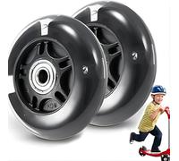 2 ruedas de monopatín de 80 mm, ruedas intermitentes LED, micro ruedas traseras, ruedas traseras maxi, ruedas de repuesto, accesorios de scooter para niños, niños y niñas