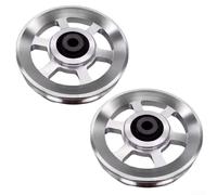 2 ruedas de polea de cable de rodamiento silencioso de aleación de aluminio, piezas de repuesto para máquina de fitness, color plateado, 60 mm, 90 mm, 105 mm, para modificación de equipos de gimnasio