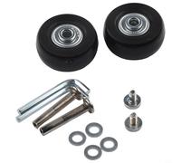 2 ruedas de repuesto para maletas de equipaje, construcción de goma silenciosa para una larga vida útil (43 mm x 18 mm)