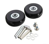 2 ruedas de repuesto para maletas de equipaje, construcción de goma silenciosa para una larga vida útil (54 mm x 18 mm)