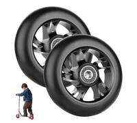 2 ruedas de repuesto para patinete de acrobacias con rodamientos de bolas de aluminio ABEC-9, ruedas para todo tipo de patinetes de acrobacias y kickscooter (negro, 100 mm)