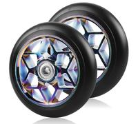 2 ruedas de repuesto para patinete Stunt de 110 mm, ruedas de repuesto 88 A para acrobacias con rodamientos ABEC-9, núcleo de radios de aluminio, ruedas de repuesto, compatibles con todo tipo de