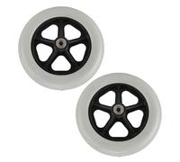 2 Ruedas de Repuesto para Silla de Ruedas de 8 Pulgadas para Andadores, Neumáticos de PU, Rueda Antideslizante, Rueda de Repuesto para Silla de Ruedas, Ruedas Delanteras,