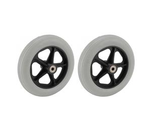 2 Ruedas de Repuesto para Sillas de Ruedas de 8 Pulgadas para Andadores, Neumáticos de PU Enrollables Antideslizantes, Accesorios para Andadores de Sillas de Ruedas, Fácil