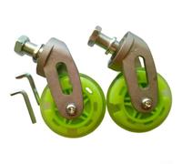 2 ruedas de Waveboard con soporte de aleación de aluminio diseñado para integración de patineta giratoria, perfil de banda de rodadura de poliuretano de 80 mm (verde)