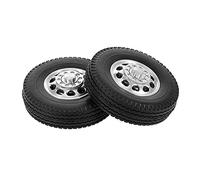2 ruedas delanteras de remolque con 10 radios de aleación de aluminio para camión tractor Tamiya 1/14 RC Climber Trailer