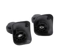 2 Ruedas Negras para Maleta, Rueda Giratoria con Rodamiento de Carga de Doble Rodillo, Repuestos para Equipaje, Maleta con Ruedas, Bolsas de Bricolaje con Tornillos para Estuche