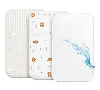 2 Sabanas Minicuna + 1 cubrecolchon para minicunas para Bebes Impermeable elástico - Lote de 3 Ropa de Cuna - Talla 50x83cm - Compatible con cunas, colchon - Niño y Niña - Diseño Ositos