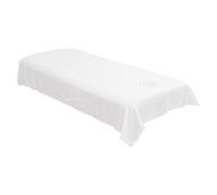 2 sábanas para camilla de masaje 120 x 190 cm con orificio para la cara suave para spa tatuajes y hospitales color blanco