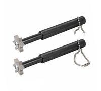 2 sacapuntas de ranura para palos de golf, afilador de ranura con 6 cabezales, accesorios de golf duraderos para hombres y mujeres, palos de utilidad, limpieza de reranurado (BK)