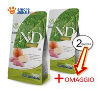 2 SACOS Farmina Cat N&D Prime Grain Free → Jabalí Y Manzana - 5 kg - Para Gato