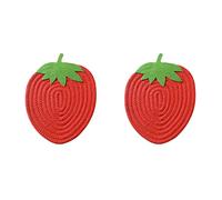 2 salvamanteles de algodón con forma de fresa for cocinar y hornear en la cocina