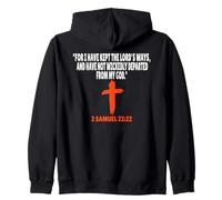 2 Samuel 22:22 Versículos de la Biblia Escritura Sudadera con Capucha