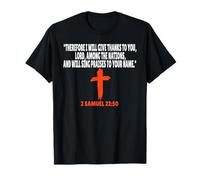 2 Samuel 22:50 Versículos de la Biblia Escritura Camiseta