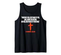2 Samuel 22:50 Versículos de la Biblia Escritura Camiseta sin Mangas