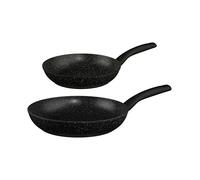 2 sartenes en aluminio 24/28cm negro