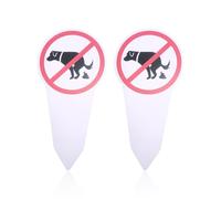 2 Señales De Advertencia Para Caminar Para Perros, Señales De Advertencia De Jardín, Letreros Insertables Y Señales De Advertencia Impermeables.