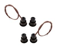 2 sensores de contacto de ventana de seguridad empotrables con cable para puerta, interruptor de lengüeta, 0,5 A, 100 V, sin interruptor empotrado, sensor de alarma magnético impermeable para el hogar