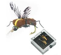 2 señuelos de moscas de trucha, cebos de imitación de insectos de silicona ultra realistas con ganchos de calidad para pesca en agua dulce y salada, verano, otoño (2-8)