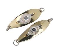 2 Señuelos de Pesca LED con Ojo de, Cucharas Iluminadas, Cebo Subacuático, Luz Intermitente, Luz de Caída Profunda para Agua Salada, Pesca de Agua Dulce, Lubina, Trucha, Atún, Espada