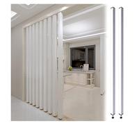 2 separadores de ambientes Ajustables de Madera Blanca de 2,1 m de Altura, Pantallas de privacidad para pasillos, entradas y Puertas, soluciones Elegantes para la decoración del hogar.