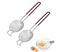 2 separadores de yemas de huevo de acero inoxidable 304, prácticas herramientas para hornear, un muy buen ayudante de cocina, ayuda para separar huevos, adecuado para cocinas, hornear pasteles