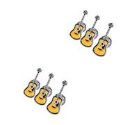2 series Broche De Guitarra Con Forma De Estrella Insignia De Solapa Broche Divertido Para Todos Broche De Moda Pin Gótico Pin De Guitarra Broche De Nota Musical 3 piezas*2