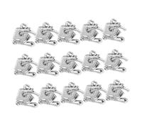 2 Series Conjunto De Dijes Colgantes De Sombrero De Doctor Para Diy Accesorios De Joyería De Graduación Plata Para Collares 50 Piezas*2