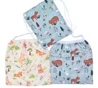 2 servilletas de mesa para niños de 2 colores en algodón y tela esponjosa con cinta elástica, tamaño grande ideal para la cantina o la niñera con mochila. Babero elástico sin plástico. Petos. Avión