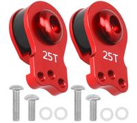 2 servo ahorrador de aluminio Vgoohobby RC 25T ajustable de alto par compatible con Futaba Tamiya Servos 1/10 Traxxas TRX4 TRX6 SCX10 Capra RC Car (rojo)