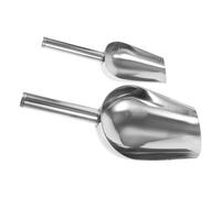 2 Set (4Pcs) Ice Shovel Household Stainless Steel Scoop Kitchen Grain Flour Food Cube Storage Serving Tool Bar Party para Cocina