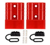 2 Set Battery Quick Connector Disconnect Plug, 50A 600V Wire Harness Plug Kit with Flame Retardant PC Housing, for Electric Vehicle Forklift UPS Inverter