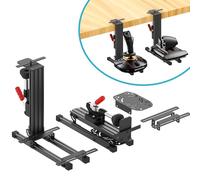 2-Set Die Tischhalterung für die Flight Sim Spiel Joystick, Drossel und Hotas Systeme kompatibel mit Logitech X56, X52, X52 Pro, Thrustmaster T-Flight Hotas, Thrustmaster T.16000M, Thrustmaster TCA