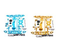 2 Set for 1:14 144001 RC Car Spare Parts Metal C Steering Cup Swing Arm Central Drive Shaft,Yellow &