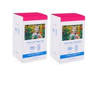 2 Set Reemplazo para Canon CP1500 CP1300 KP-108IN 3115B001 Papel y Tinta