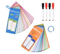 2 Set Tarjetas de Matemáticas, Tarjetas Interactivas de Suma y Resta, Regalos De Regreso A Clases para Niños De 5 A 12 Años, Juegos Aritméticos, Tarjetas de Aprendizaje de Matemáticas