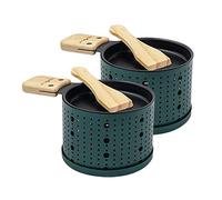 2 sets à raclette individuels à la bougie vert cookut