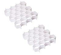 2 Sets Armario Ropa Interior Organizador Divisor Hogar Diseño de Nido de Abeja Almacenamiento Separador Combinación Cajón Partición para Calcetines Ropa Interior