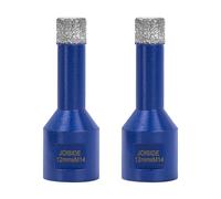 2 Sets Broca de Diamante con 12 mm x M14,Broca para Azulejos, Gres Porcelánico, para Cerámica, Granito, Vidrio, Porcelana, Amoladora Angular Azul