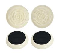 2 Sets Comedero Gato Antivoracidad 15cm con Base de Silicona Antideslizante, Cuencos Ceramica para Gatos y Perros Pequeños, Platos de Comida y Agua de Gran Capacidad, Diseño Ancho para Alivio Bigotes