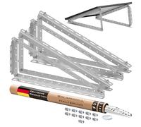 2 sets V-CANT-C Solarmodul Halterung │ Robusta Solarmodule-Halterung bis zu 114.5 cm und 600 W│ Einstellbarer Neigungswinkel 0° - 90° │ Flachdach, Balkonkraftwerk, Wand etc.