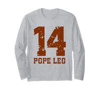2 Sided Team Pope Leo XIV of Chicago Number 14 Sports Jersey Manga Larga