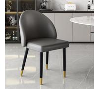 2 Sillas De Comedor Cuero Sintético con Respaldo Curvo, Silla Cocina Decorativa Sin Brazos, Ideal For Maquillaje, Negociación Y Ocio(Color 8)