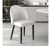 2 Sillas De Comedor Cuero Sintético con Respaldo Curvo, Silla Cocina Decorativa Sin Brazos, Ideal For Maquillaje, Negociación Y Ocio(Color 1)