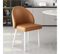 2 Sillas De Comedor Cuero Sintético con Respaldo Curvo, Silla Cocina Decorativa Sin Brazos, Ideal For Maquillaje, Negociación Y Ocio(Color 15)