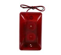 2 Sirenas estroboscópicas con Cable, 12 V 15 W, Alarma de luz, Alarma de Sonido, luz roja Intermitente, Sistemas de Alarma de Seguridad para el hogar