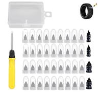 2 Sizes Tire Repair Rubber Nail Kit, 20/40/60/100 PCS Upgraded Vacuum Tire Repair Screws, Plugs Screw Type Fast Self-Service Tool with Screwdriver (Yellow,100pcs,Tartán)
